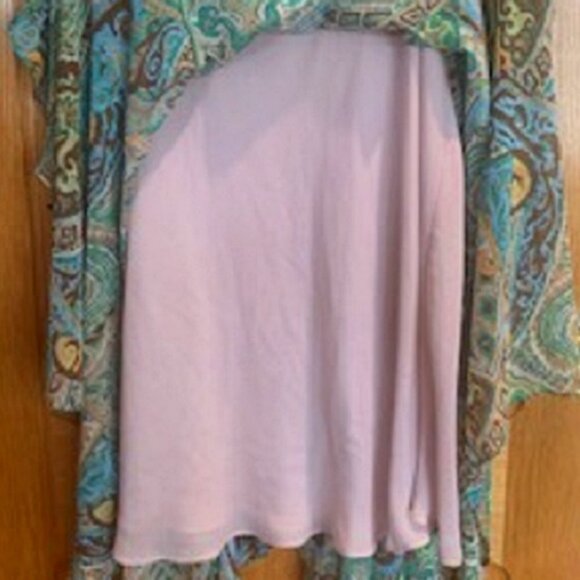 Share Similar items Sponsored See all   90s Newsworthy Pink MC Chiffon Asymmetri - Picture 3 of 8